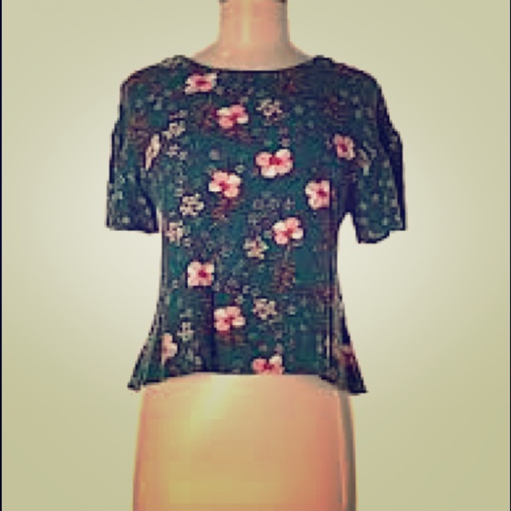 Stitchfix Floral Sophie Rue Blouse Back Cutout XL